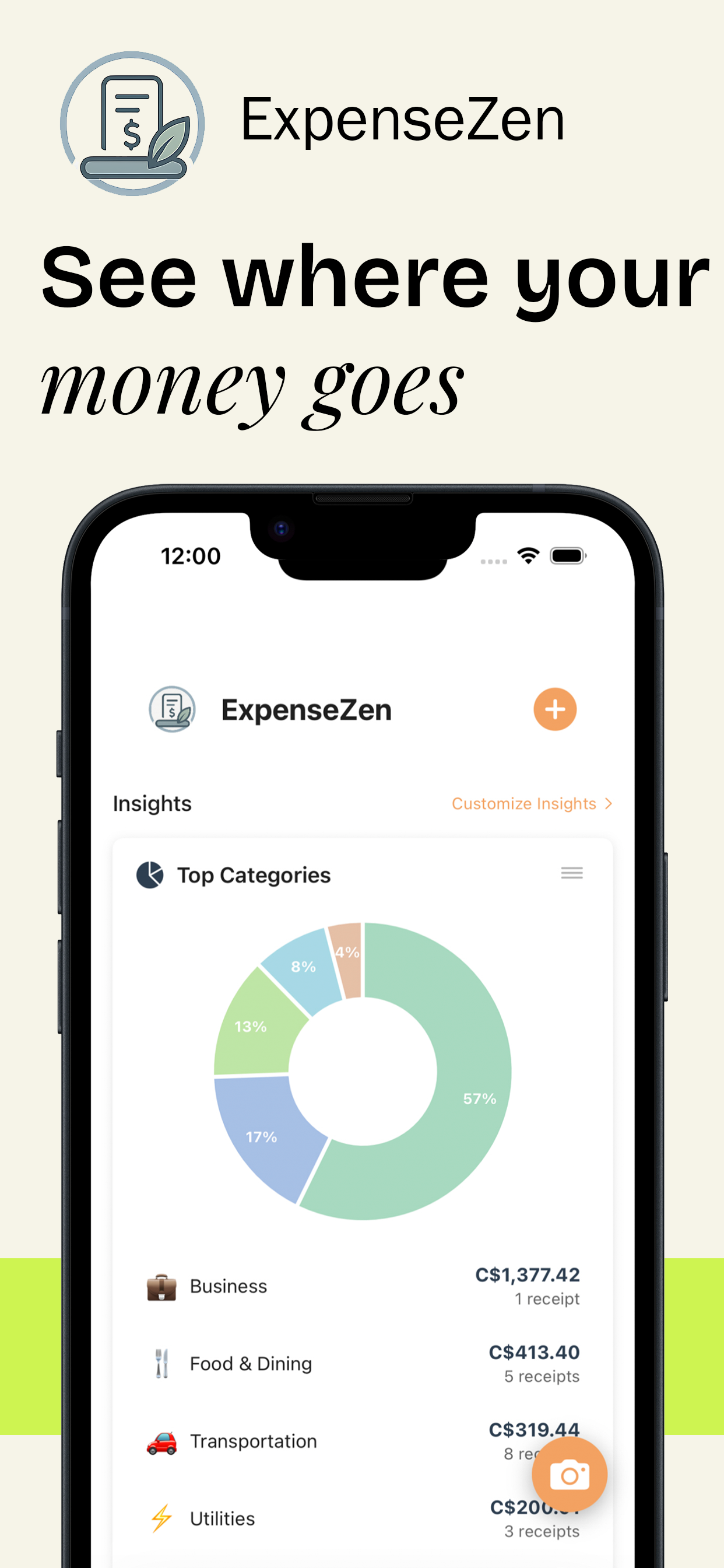 ExpenseZen - Scan receipts instantly