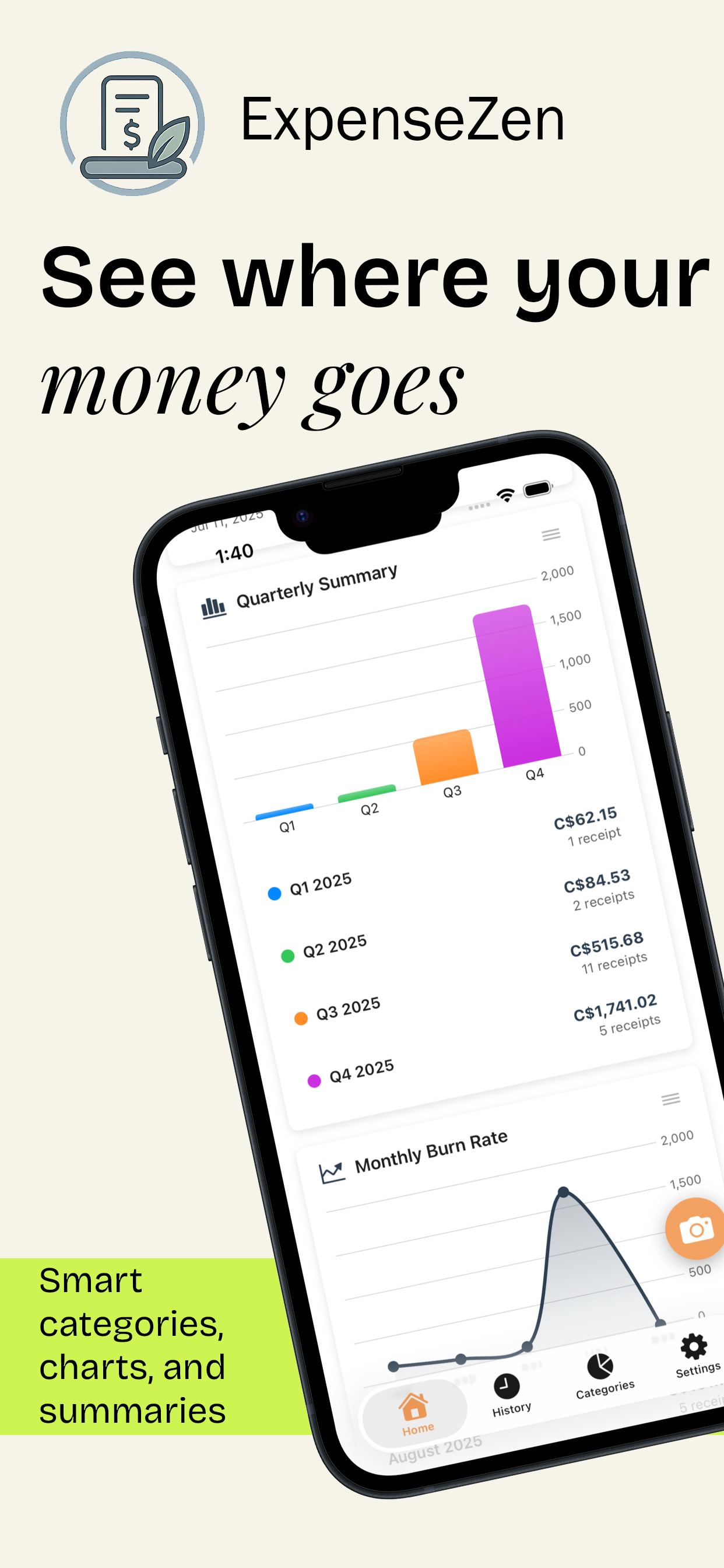 ExpenseZen - Insights and analytics